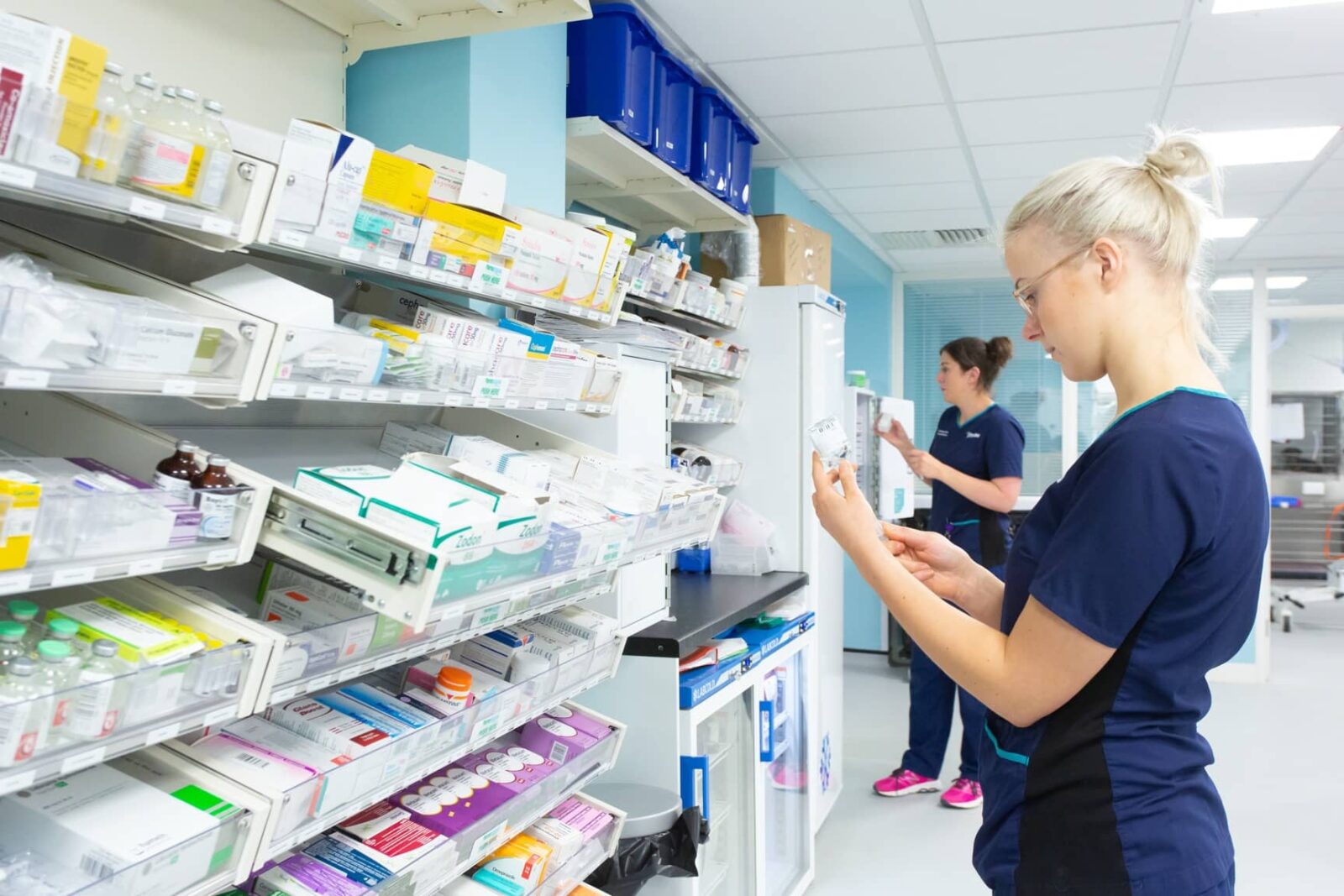 Pharmacy shelves for vets