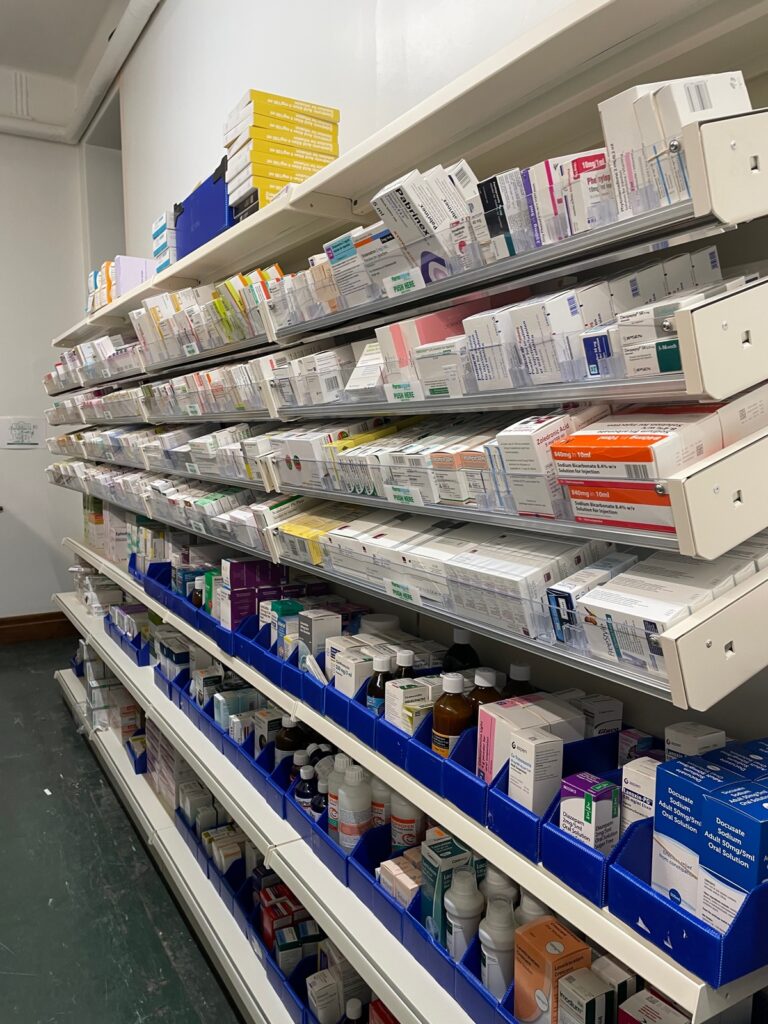 pharmacy shelving